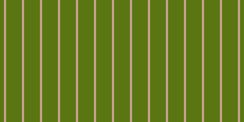 #5a7613, #caa393 vertical lines, seven pixels wide, fifty-two pixels apart