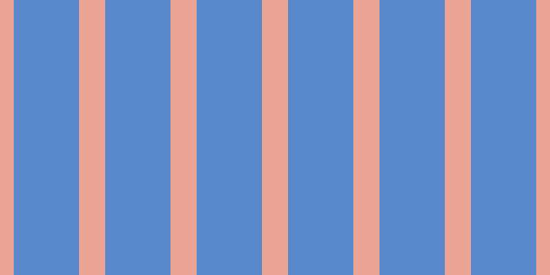 #5a88cd, #eba393 vertical lines, thirty-eight pixels wide, ninety-five pixels apart