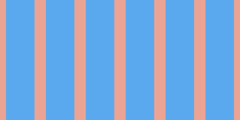 #5aa9ee, #eba393 vertical lines, thirty-eight pixels wide, ninety-five pixels apart