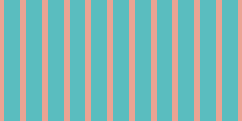 #5abdbf, #eba393 vertical lines, twenty pixels wide, fifty-two pixels apart