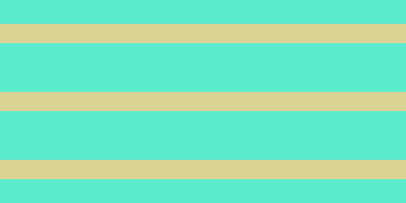 #5aebcd, #dbd393 horizontal lines, thirty-eight pixels wide, ninety-six pixels apart
