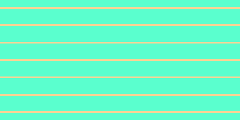 #5affce, #fcd393 horizontal lines, six pixels wide, fifty-two pixels apart