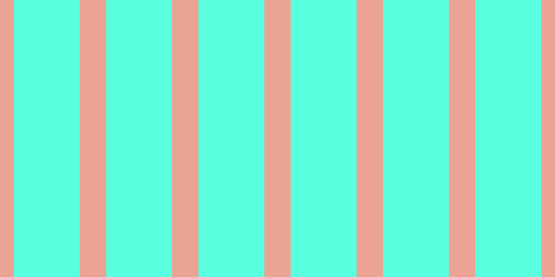 #5affe0, #eba393 vertical lines, thirty-eight pixels wide, ninety-five pixels apart