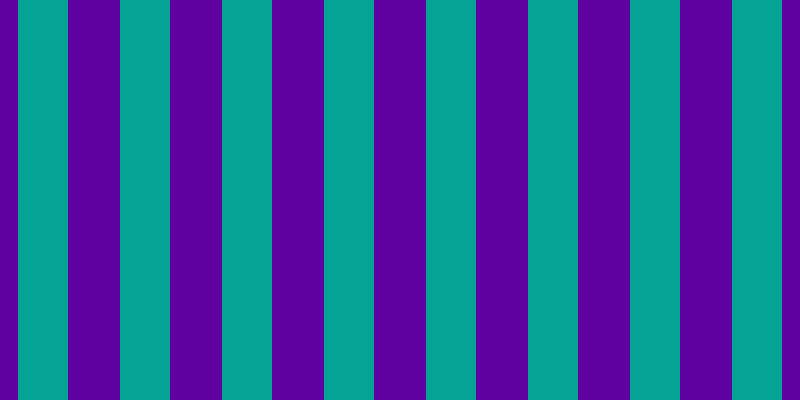 #5f00a1, #04a393 vertical lines, fifty pixels wide, fifty-two pixels apart