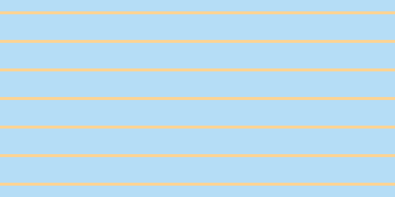 #6cbdf0 (50%), #fcd393 horizontal lines, six pixels wide, fifty-two pixels apart