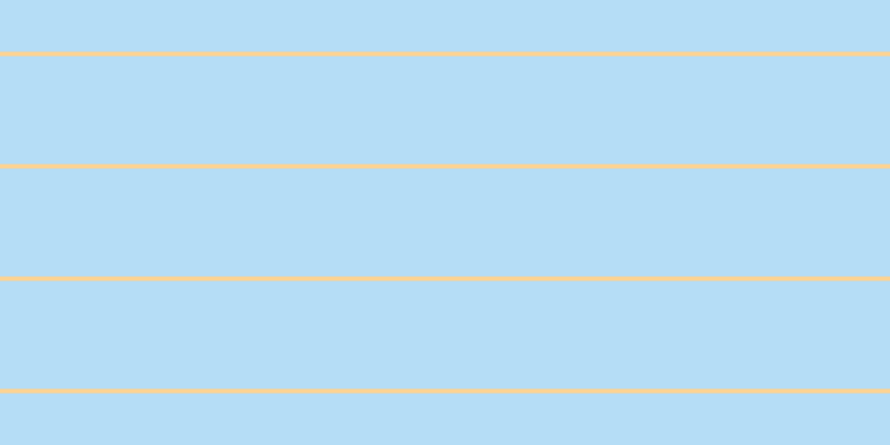 #6cbdf0 (50%), #fcd393 horizontal lines, four pixels wide, ninety-seven pixels apart