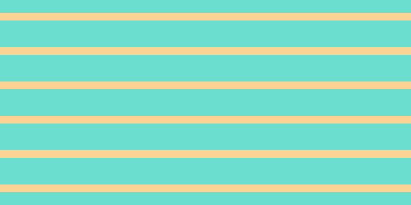 #6cdecf, #fcd393 horizontal lines, fifteen pixels wide, fifty-two pixels apart