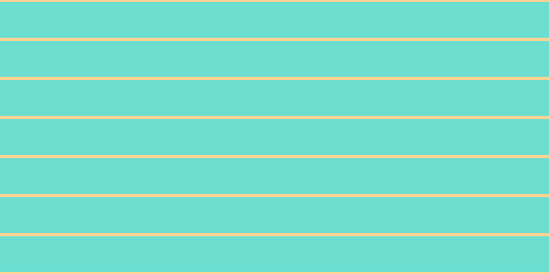 #6cdecf, #fcd393 horizontal lines, five pixels wide, fifty-two pixels apart