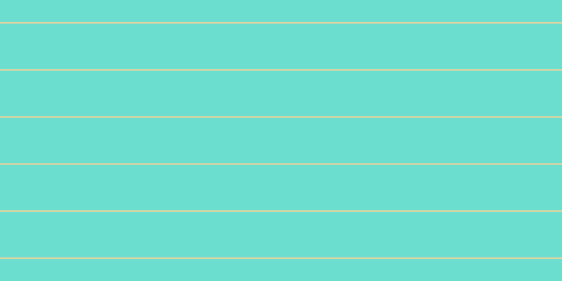 #6cdecf, #fcd393 horizontal lines, two pixels wide, sixty-five pixels apart