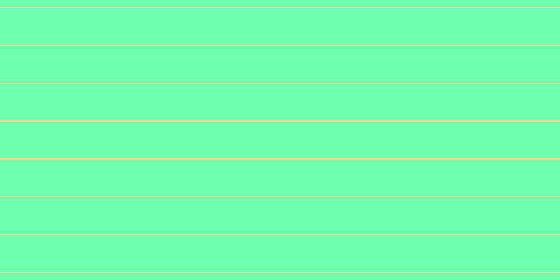 #6cffae, #fcd393 horizontal lines, two pixels wide, fifty-two pixels apart