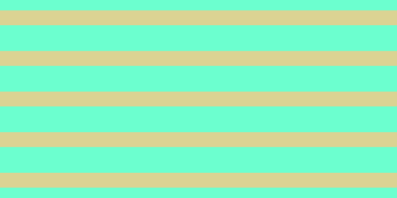 #6cffcf, #dbd393 horizontal lines, thirty pixels wide, fifty-two pixels apart