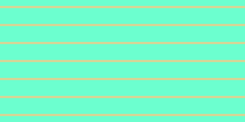 #6cffcf, #dbd393 horizontal lines, seven pixels wide, fifty-two pixels apart