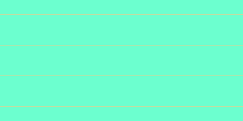 #6cffcf, #dbd393 horizontal lines, two pixels wide, ninety-nine pixels apart