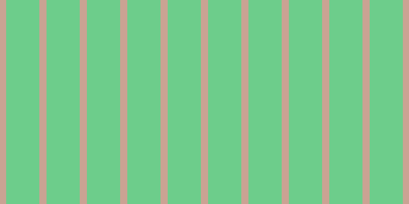 #6dcd8b, #caa393 vertical lines, fourteen pixels wide, sixty-five pixels apart