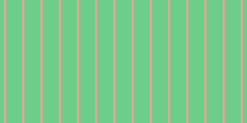 #6dcd8b, #eba393 vertical lines, seven pixels wide, fifty-two pixels apart