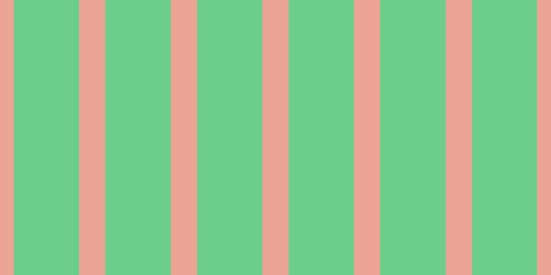 #6dcd8b, #eba393 vertical lines, thirty-eight pixels wide, ninety-five pixels apart