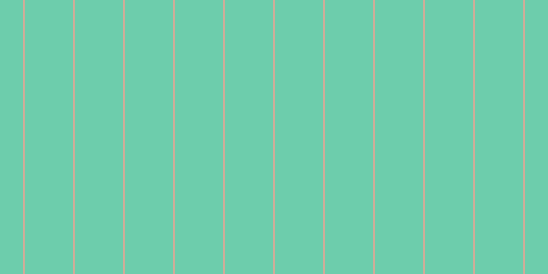 #6dcdac, #eba393 vertical lines, two pixels wide, seventy-one pixels apart