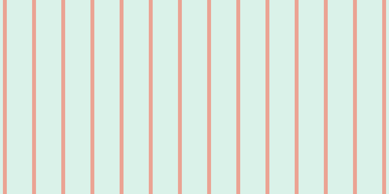 #6dcdac (25%), #eba393 vertical lines, eight pixels wide, fifty-two pixels apart