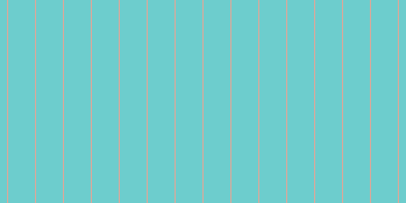 #6dcdcd, #eba393 vertical lines, two pixels wide, fifty-three pixels apart