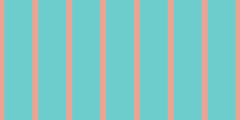 #6dcdcd, #eba393 vertical lines, twenty pixels wide, ninety-three pixels apart