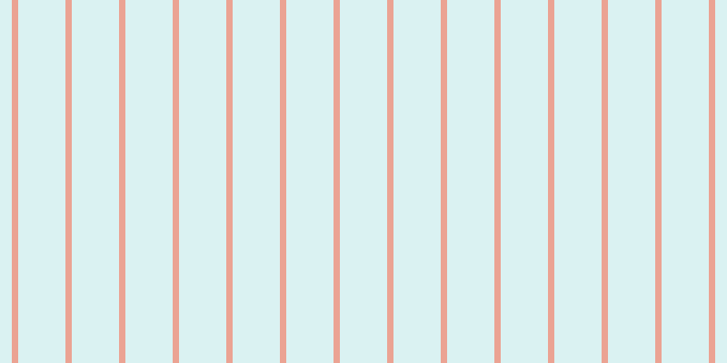 #6dcdcd (25%), #eba393 vertical lines, seven pixels wide, fifty-two pixels apart