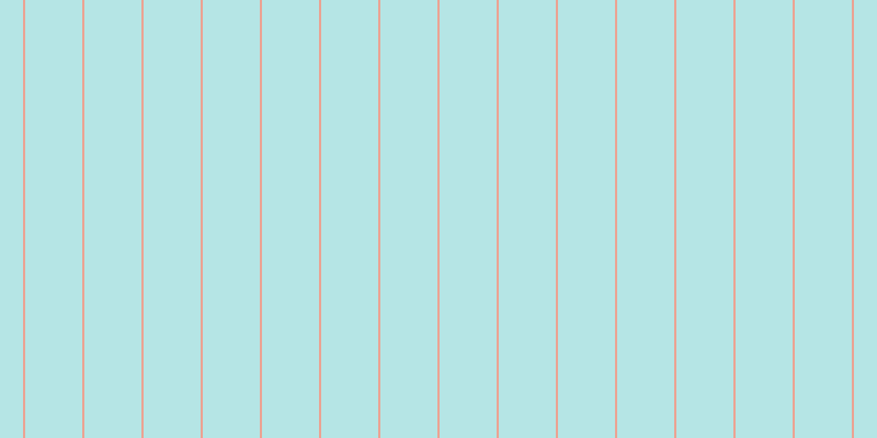 #6dcdcd (50%), #eba393 vertical lines, two pixels wide, fifty-two pixels apart