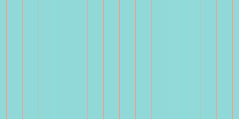 #6dcdcd (75%), #eba393 vertical lines, two pixels wide, fifty-two pixels apart