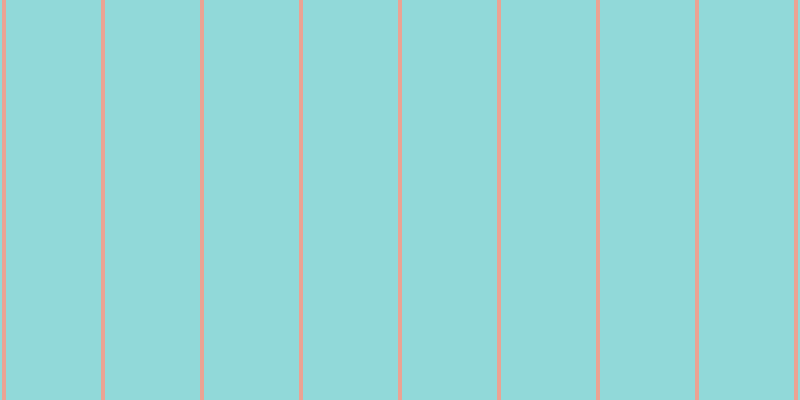 #6dcdcd (75%), #eba393 vertical lines, four pixels wide, ninety-five pixels apart