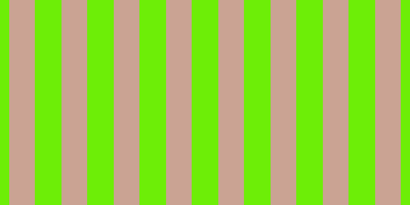 #6dee07, #caa393 vertical lines, fifty pixels wide, fifty-two pixels apart