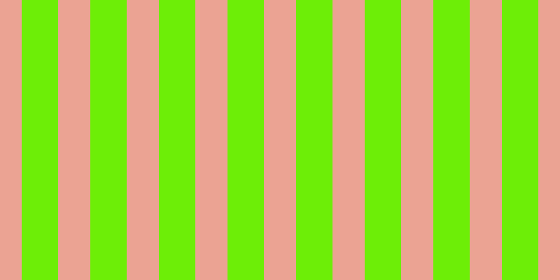 #6dee07, #eba393 vertical lines, forty-six pixels wide, fifty-two pixels apart