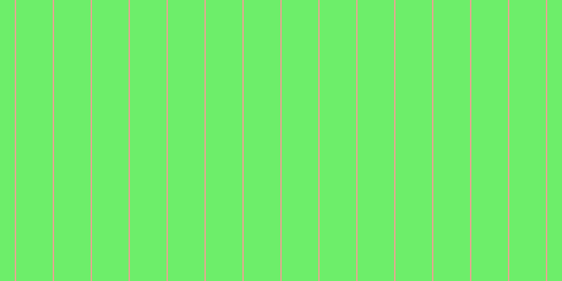 #6dee6a, #eba393 vertical lines, two pixels wide, fifty-two pixels apart