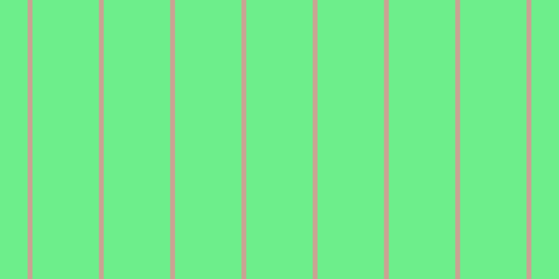 #6dee8b, #caa393 vertical lines, seven pixels wide, ninety-five pixels apart