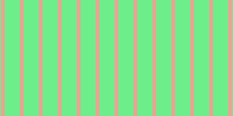 #6dee8b, #eba393 vertical lines, thirteen pixels wide, fifty-two pixels apart