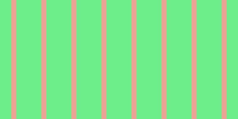 #6dee8b, #eba393 vertical lines, seventeen pixels wide, eighty-four pixels apart