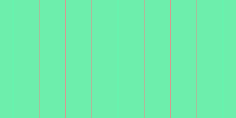 #6deeac, #caa393 vertical lines, two pixels wide, eighty-seven pixels apart