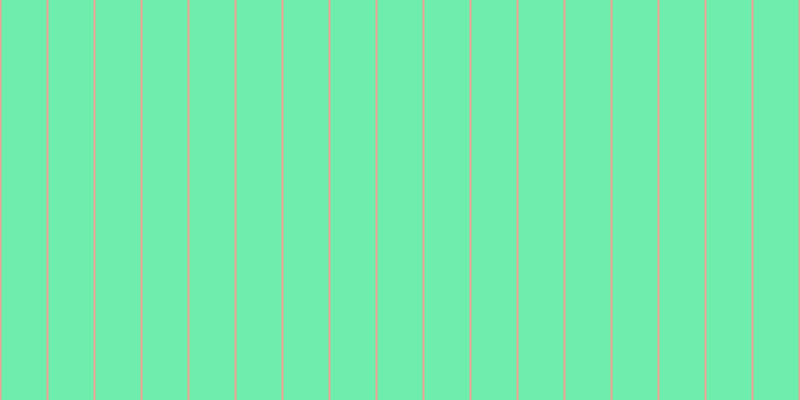 #6deeac, #eba393 vertical lines, two pixels wide, forty-five pixels apart