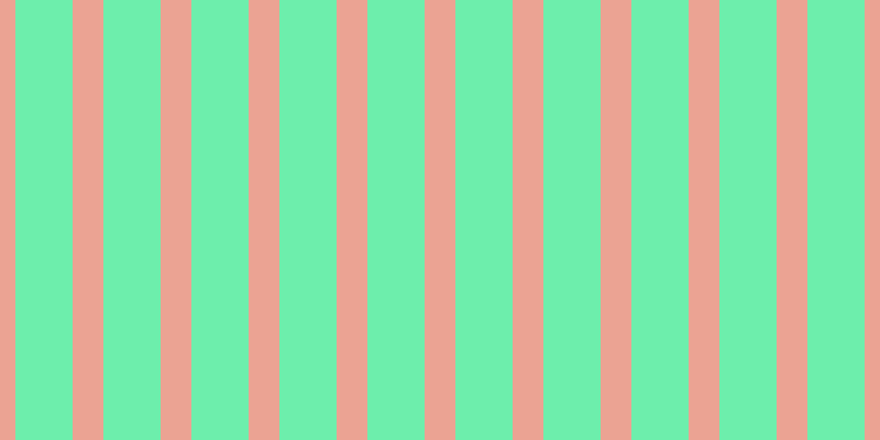 #6deeac, #eba393 vertical lines, twenty-eight pixels wide, fifty-two pixels apart