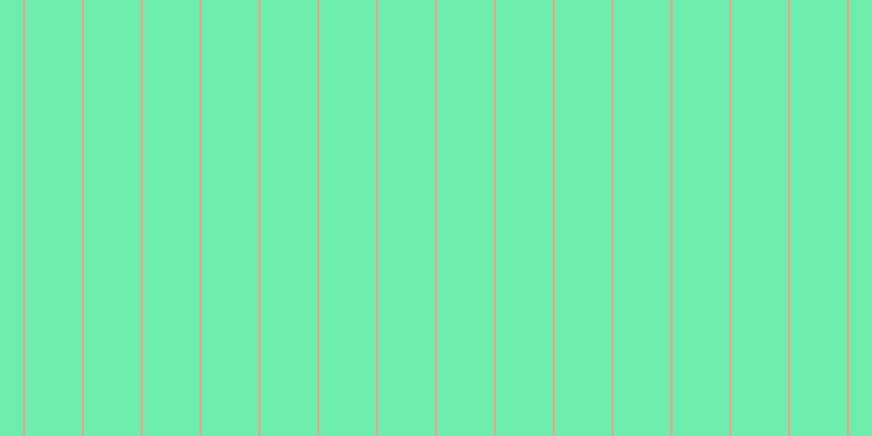 #6deeac, #eba393 vertical lines, two pixels wide, fifty-two pixels apart