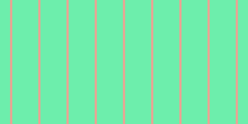 #6deeac, #eba393 vertical lines, seven pixels wide, eighty-four pixels apart