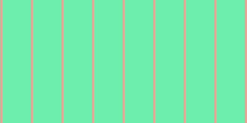 #6deeac, #eba393 vertical lines, seven pixels wide, ninety-two pixels apart