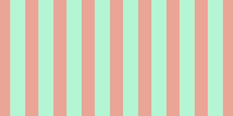 #6deeac (50%), #eba393 vertical lines, forty-five pixels wide, fifty-two pixels apart