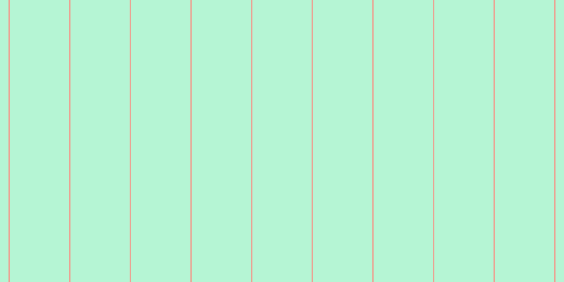 #6deeac (50%), #eba393 vertical lines, two pixels wide, eighty-four pixels apart