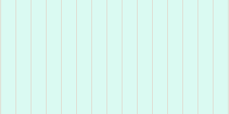 #6deecd (25%), #eba393 vertical lines, one pixels wide, fifty-two pixels apart