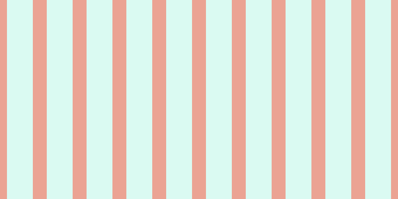 #6deecd (25%), #eba393 vertical lines, twenty-eight pixels wide, fifty-two pixels apart