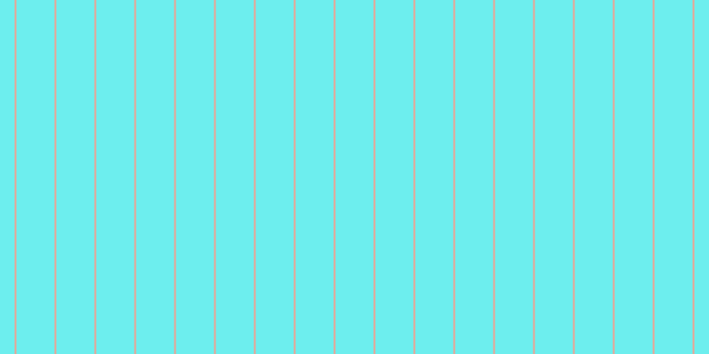 #6deeee, #eba393 vertical lines, two pixels wide, forty-three pixels apart