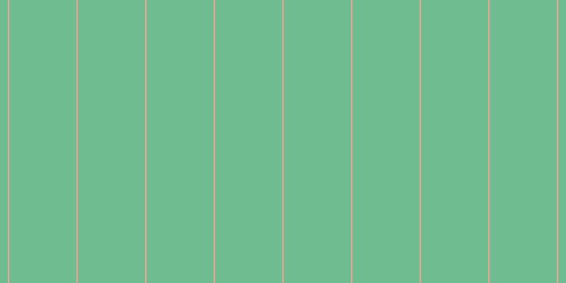#6ebc8f, #eba393 vertical lines, two pixels wide, ninety-five pixels apart