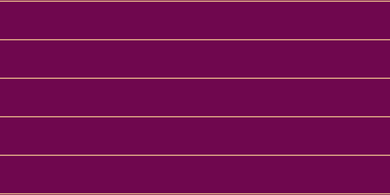 #6f074e, #fcd393 horizontal lines, two pixels wide, seventy-seven pixels apart