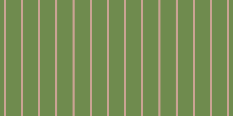 #6f8b4e, #caa393 vertical lines, seven pixels wide, fifty-two pixels apart