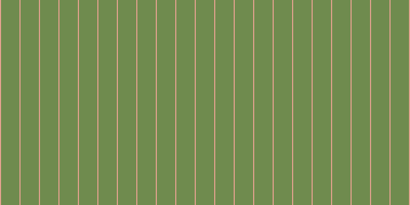 #6f8b4e, #eba393 vertical lines, two pixels wide, thirty-six pixels apart