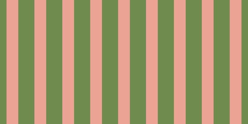 #6f8b4e, #eba393 vertical lines, thirty-eight pixels wide, fifty-two pixels apart